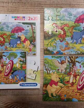 WINNIE L OURSON 2 PUZZLES DE 20 PIECES CLEMENTONI