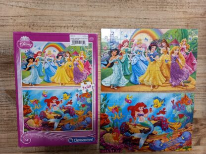 DISNEY PRINCESS 2 PUZZLES DE 60 PIECES CLEMENTONI