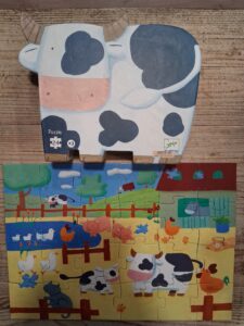 LES VACHES A LA FERME PUZZLE DE 24 PIECES DJECO