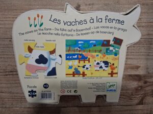 LES VACHES A LA FERME PUZZLE DE 24 PIECES DJECO