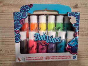 TUBES DE COULEURS POUR LE PISTOLET DOH VINCI HASBRO