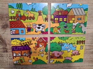 4 PUZZLES DE 12 PIECES VILAC