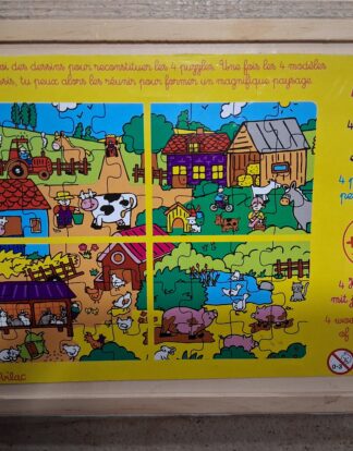 4 PUZZLES DE 12 PIECES VILAC