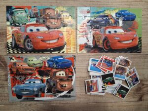 CARS 2 3 PUZZLES ET 1 MEMORY RAVENSBURGER