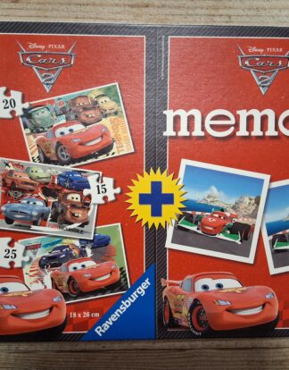 CARS 2 3 PUZZLES ET 1 MEMORY RAVENSBURGER