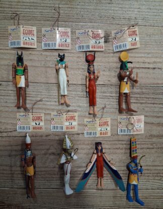 LOT DE 8 DIEUX ET DEESSES COLLECTION EGYPTE PLASTOY