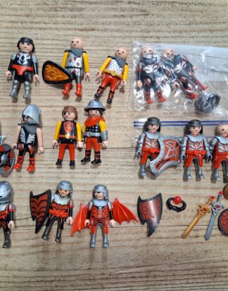 playmobil lot chevaliers dragon rouge